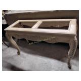 Sofa table 48 x 18 x 28, no glass, scuff marks
