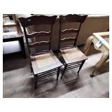 (2) cane bottom chairs