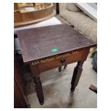 Wood stand with drawer 20 x 17 x 28, some