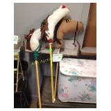 Homemade stick horses