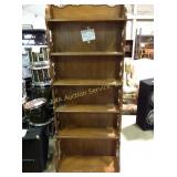 Mid century solid wood bookcase 78" x 30"