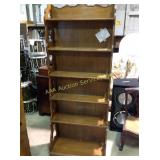 Mid century solid wood bookcase 78" x 30"