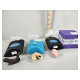 Adam Binder figuresmaple frog, weasel,  hearts,