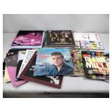 Records including Elvis Christmas, Glenn Miller,