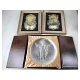 Artglass hand colored and decorated numbered