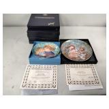 Collector plates, knowles hibel Christmas