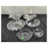 Clear glass, baskets, serving tray, some