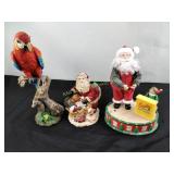 Musical Santa, Santa figurine, parrot figurine
