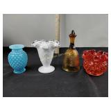 Fenton silver crest vase, Fenton ruffled edge