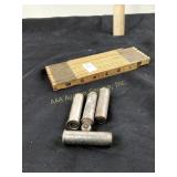 Folding measure, tire pressure gauges including