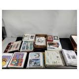 Owl collector stickers, cards, more in binders.