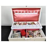 Jewelry box with beautiful vintage costume