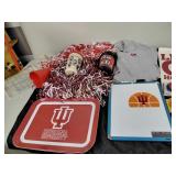 IU items shirt, cups, popcorn barrel, trays,
