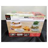 Fire and ice 10 piece glass containers with
