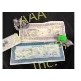 Michael Ricker pewter, pigs and sheep figures,