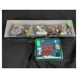 Department 56 15th anniversary Santa ornaments,
