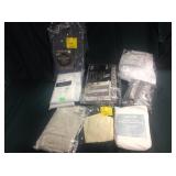 Curtain assortment, pillowcases, new store