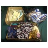 Scarves, hangers, coin wrappers