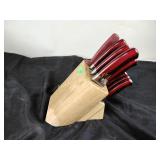 Hampton Forge knife block set, used condition