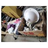 Lighting, wood shelf, electronics, artificial