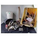 Brass torch, extension cords, straps,