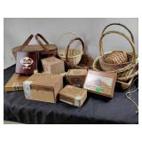 Basket assortment, cigar boxes