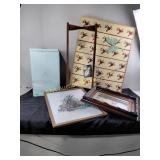 Party lite glowing tree, framed mirror, picture,