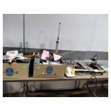 Hockey souvenir stick, Canon camera, office