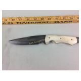 Handmade Damascus Steel Hunting Knife Bone Handle