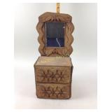 Tramp Art Cigar Box Doll Dresser