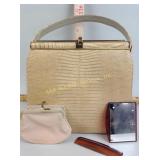 Vintage Bellestone White Alligator Handbag