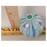 Murano Art Glass Latticino Paperweight