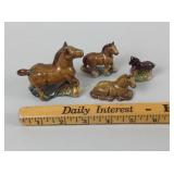 4 Wade Porcelain Horse Figurines
