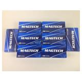 Mag Tech 9mm brass FMJ 124 grain, 50 rnds/box 8 bo