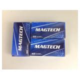 Mag Tech 9mm brass FMJ 115 grain, 50 rnds/box 3 bo