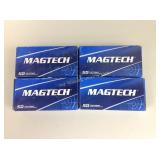 Mag Tech 9mm brass FMJ 115 grain, 50 rnds/box 4 bo