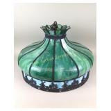 Bent Panel Slag Glass Chandelier