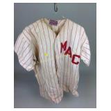 Vintage Baseball Jersey, MAC, missing a button, so