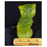 Vaseline Glass Owl