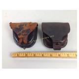 Civil War cap pouches (2), one in rough condition