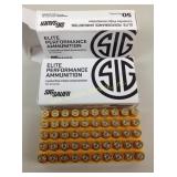 Sig Sauer 9mm Brass JHP 124 gr, 20 rnds/box 2 boxe
