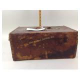 Small Civil War Period Leather Trunk