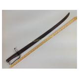 Sword, wood handle, tip broke off, no markings