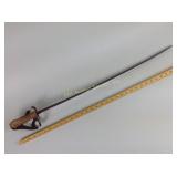 Sword, homemade, with CS carved out of metal handl