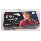 CCI, 22wmr, brass, jhp, grain 40, 200 rounds