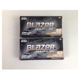 Blazer 9mm Brass FMJ 115, 50 rnds/box 2 boxes