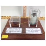 Civil War Bullet in Bottle & 1858 One Cent Piece