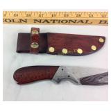 PJ Earnest Damascus Steel Hunting Knife