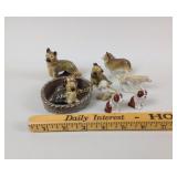 9 Wade Porcelain Dog Figurines