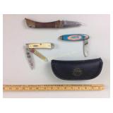 3 Pocket Knives: Case, Franklin Mint, Browning